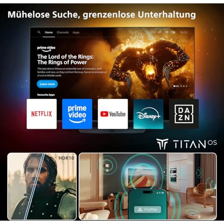 Philips 40PQS6901/12, 40 Zoll Full HD Smart-TV mit Ambilight und Dolby Audio, schwarz – Bild 6