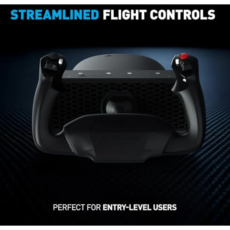 HONEYCOMB Alpha Flight Controls Lite, Wired Flight Control Yoke für PC mit 180° selbstzentrierendem Joystick und programmierbaren Tasten – Bild 2