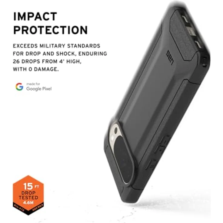 URBAN ARMOR GEAR Scout Case Google Pixel 10 Pro XL, Offiziell Made for Google zertifizierte Hülle, sturzfest nach Militärstandard, Displayschutz durch erhöhten Rand, schwarz – Bild 3