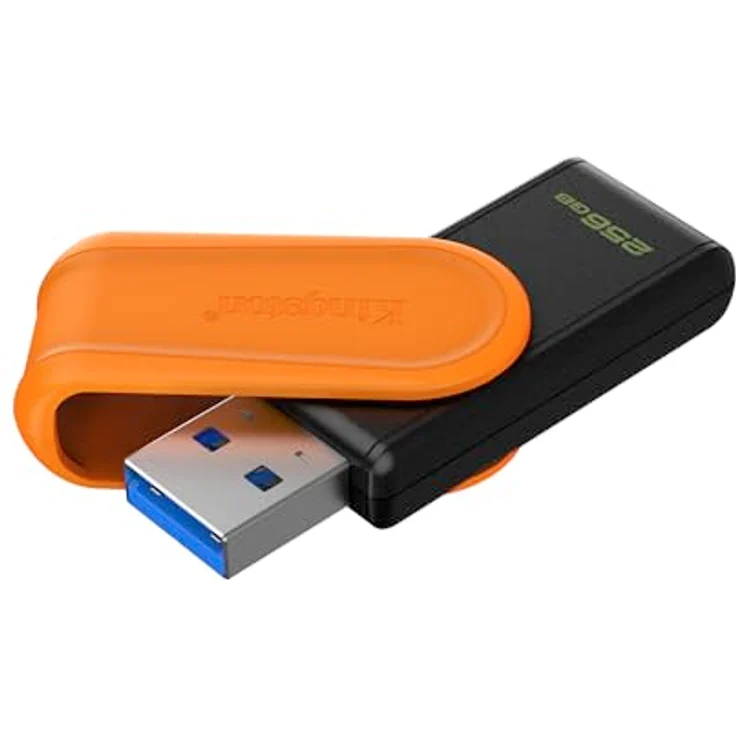 Kingston DataTraveler Exodia S USB-Stick 256GB, USB 3.2 Gen 1, USB Type A, Schwarz/Orange, drehbare Kappe – Bild 2