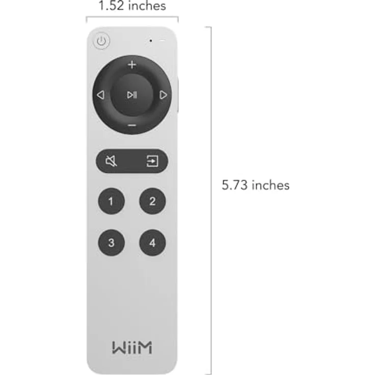 WiiM Voice Remote 2, Bluetooth Fernbedienung mit Push-to-Talk, 4 smarten Preset-Tasten, wiederaufladbarem Akku und elegantem Aluminium-Design – Bild 4