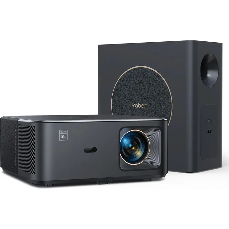 Yaber K2s Pro Projektor, 1920 x 1080 Full HD, 1000 ANSI Lumen, WLAN, grau