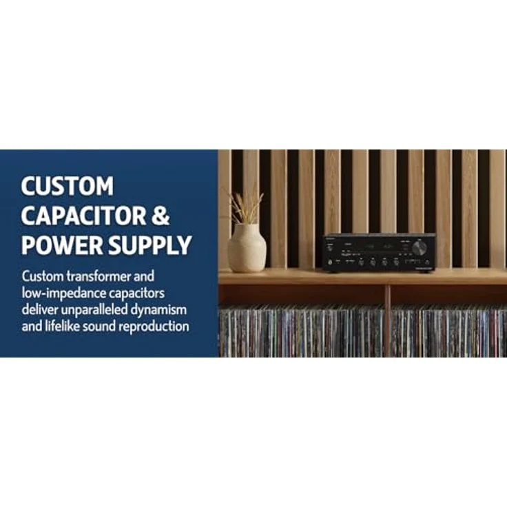 Onkyo TX-8470 2-Kanal Stereo Receiver, Hi-Res Audio, Roon Ready, schwarz – Bild 4