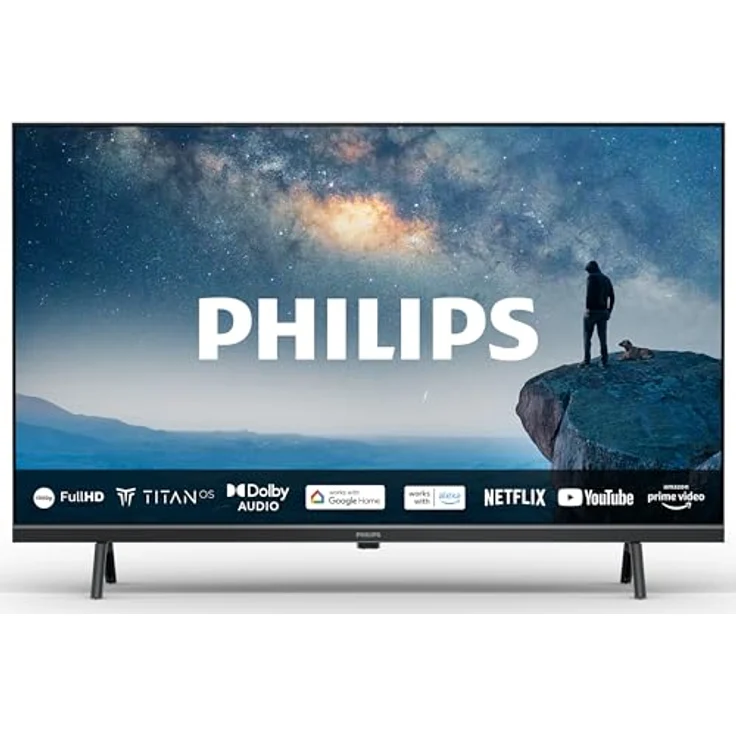 PHILIPS 32PHS6009 HD LED Smart TV - 32-Zoll Display mit Pixel-präziser, HD Titan OS Plattform und Dolby Digital - Matt Schwarzer – Bild 1