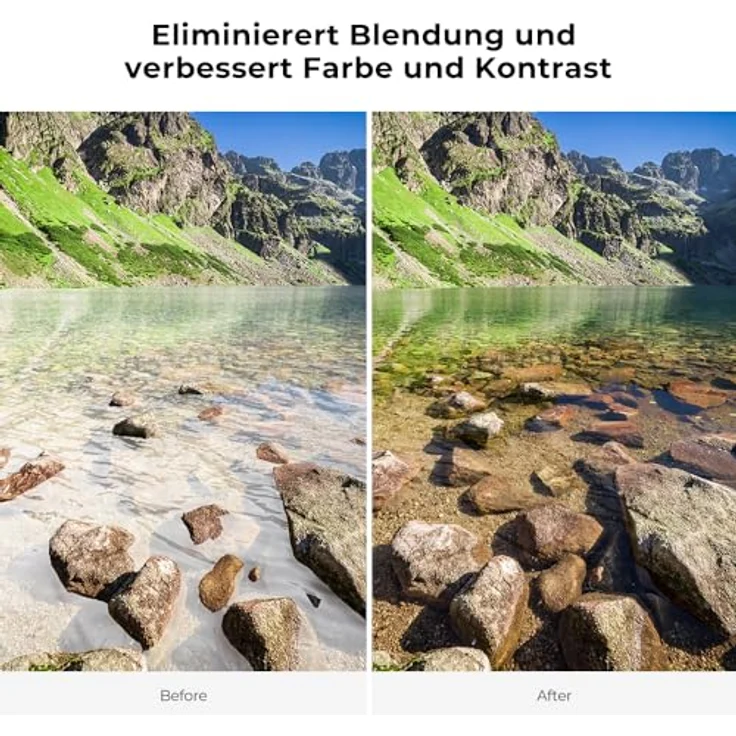 K&F Concept K-Serie Pro 52mm Slim Zirkularer Polfilter CPL, optisches Glas & Aluminium, antireflektierende Nanobeschichtung für Farbtreue und Klarheit – Bild 3
