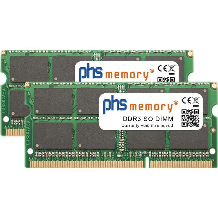 PHS memory 16GB (2x8GB) RAM Kit für QNAP TS-453B mini, DDR3 SO DIMM 1600MHz