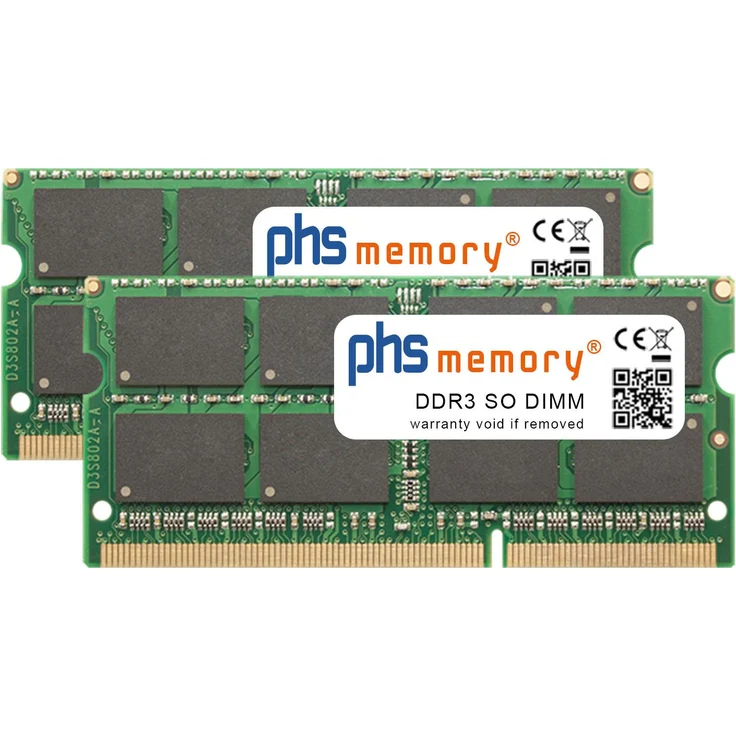 PHS memory 16GB (2x8GB) RAM Kit für QNAP TS-453B mini, DDR3 SO DIMM 1600MHz
