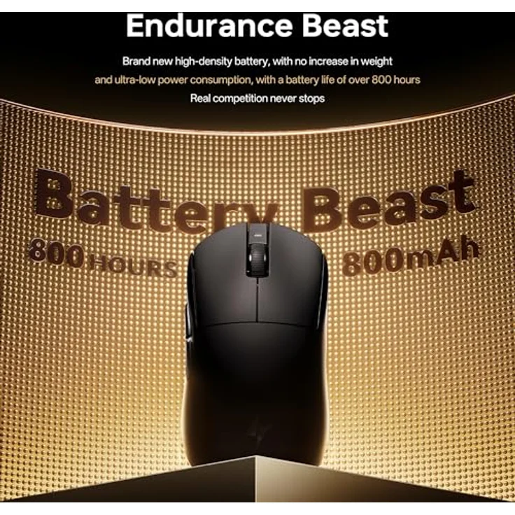 ATK A9 Mini+ Gaming-Maus, kabellos mit PAW3955 Sensor, 8K Hz Polling Rate, weiß – Bild 7