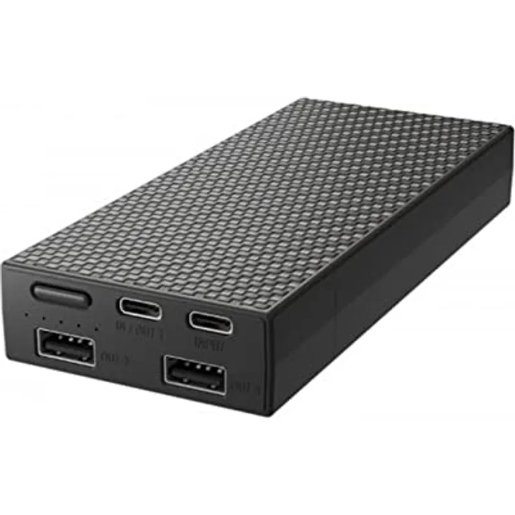 Nitecore NB20000 Externer Akku aus Carbon, Schwarz, 136.3mm × 60mm × 21.4mm