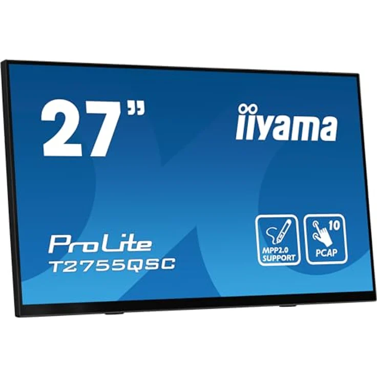 iiyama ProLite T2755QSC-B1 68,6 cm 27" IPS LED-Monitor WQHD 10 Punkt Multitouch kapazitiv HDMI DP Audio-out USB3.2 7H Anti-Fingerprint schwarz – Bild 1