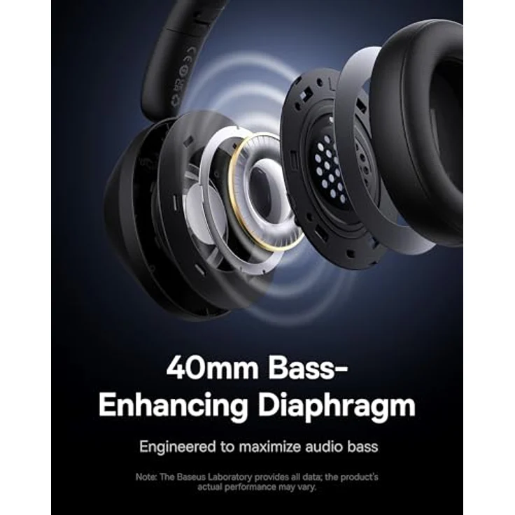 Baseus Bass 30 Max Wireless Bluetooth In-Ear Kopfhörer 5.3 - Schwarz, Bluetooth 5.3, bis zu 50 Stunden Wiedergabe, USB-C-Ladeanschluss – Bild 4