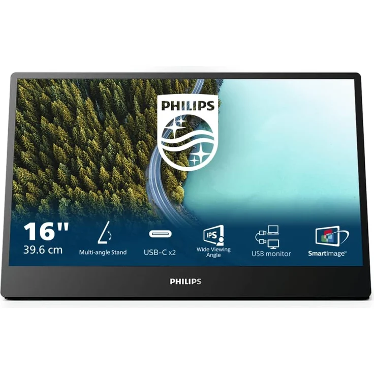 Philips 16" Bildschirm 16B1P3302D - 3000 Series - LED monitor - Full HD (1080p) - 16" - Schwarz - 4 ms – Bild 1