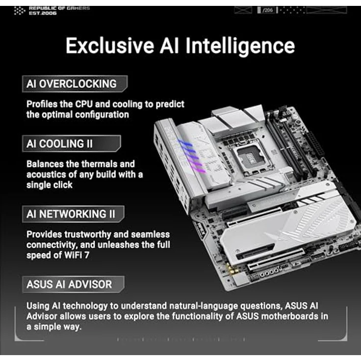 ASUS ROG Maximus Z890 APEX Gaming Mainboard Sockel Intel LGA 1851, DDR5, WiFi 7, PCIe 5.0, Thunderbolt 4, DIMM Flex – Bild 2