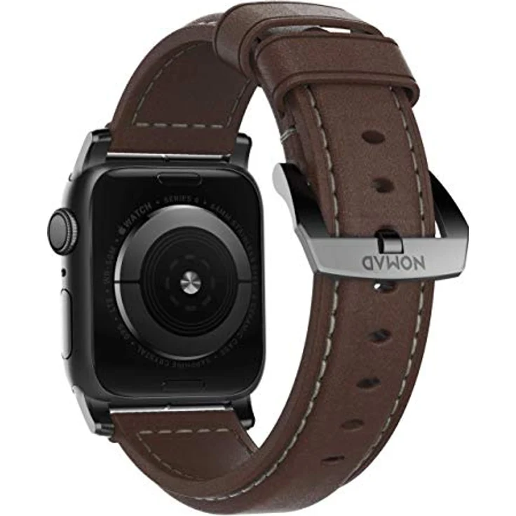 Nomad Lederarmband Apple Watch 42 - 44 mm braun - schwarz - NM1A4RBT00 – Bild 2