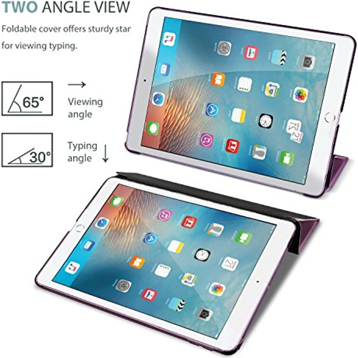 ProCase Hülle für iPad Air 3 10,5 Zoll (2019) & iPad Pro 10,5 Zoll (2017), Ultra Dünn mit transluzenter Rückseite, Auto Schlafen/Wachen Funktion - Lila – Bild 5