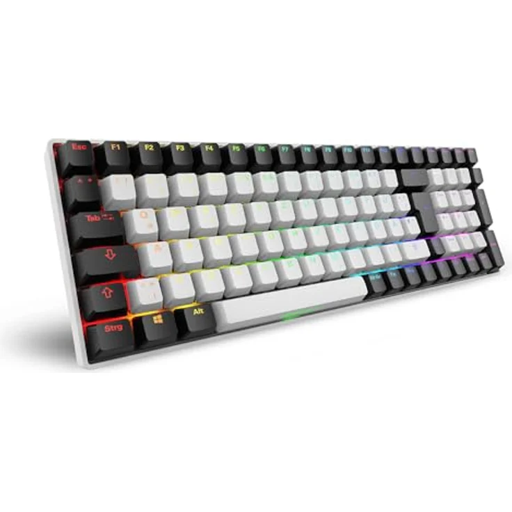 Sharkoon SGK50 S2 Weiß, RGB, Gateron Gelb, Gaming-Tastatur mit individuell wählbaren Gateron-Schaltern – Bild 1