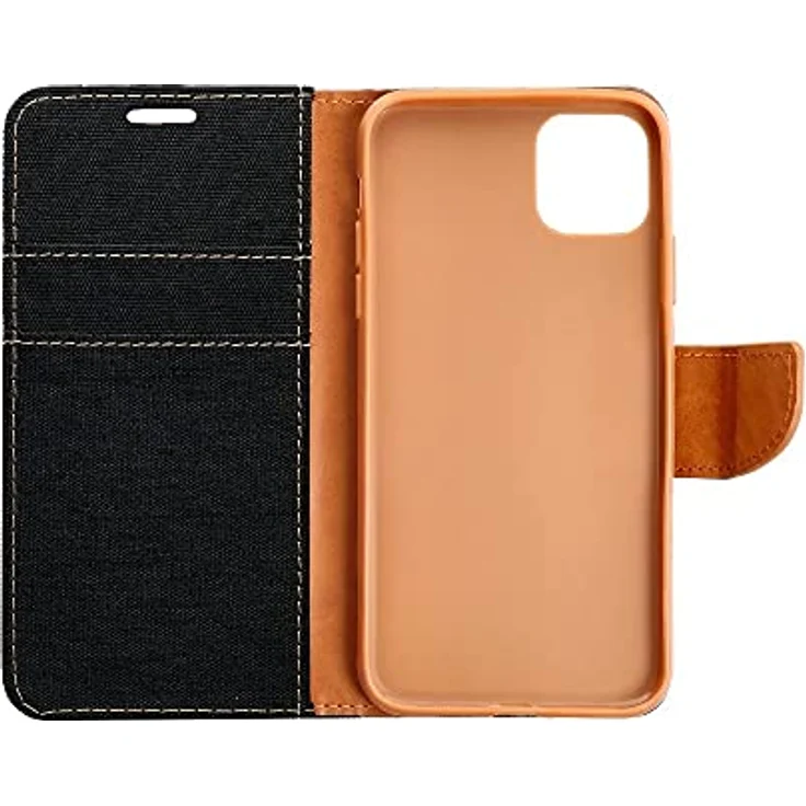 COFI 1453 Elegante Handy Hülle Canvas Buchholster kompatibel mit Samsung Galaxy S24 Ultra Schwarz – Bild 3