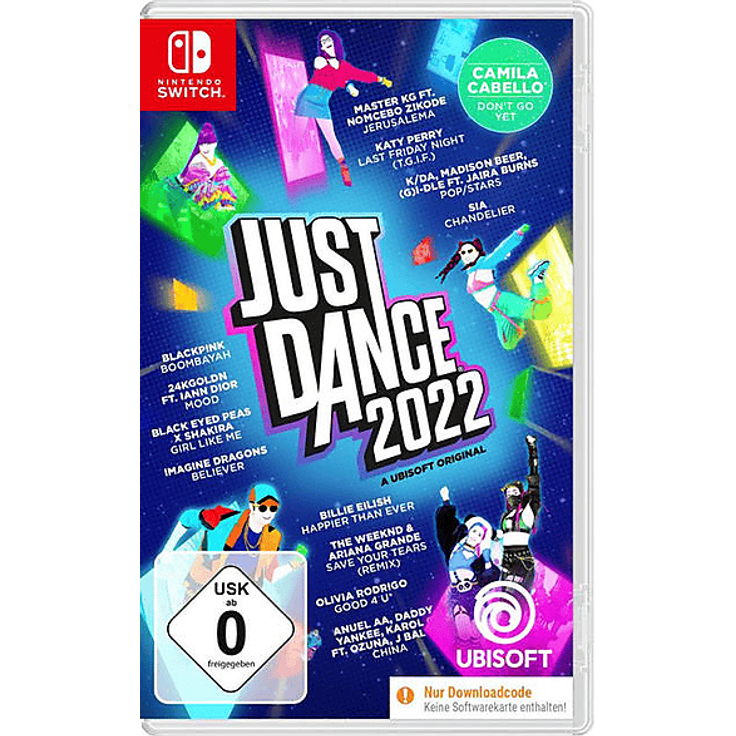 UBISOFT Just Dance 2022 - Nintendo Switch Spiel mit 40 neuen Songs und Zugang zu über 700 Songs im Just Dance Limited Katalog (Downloadcode)