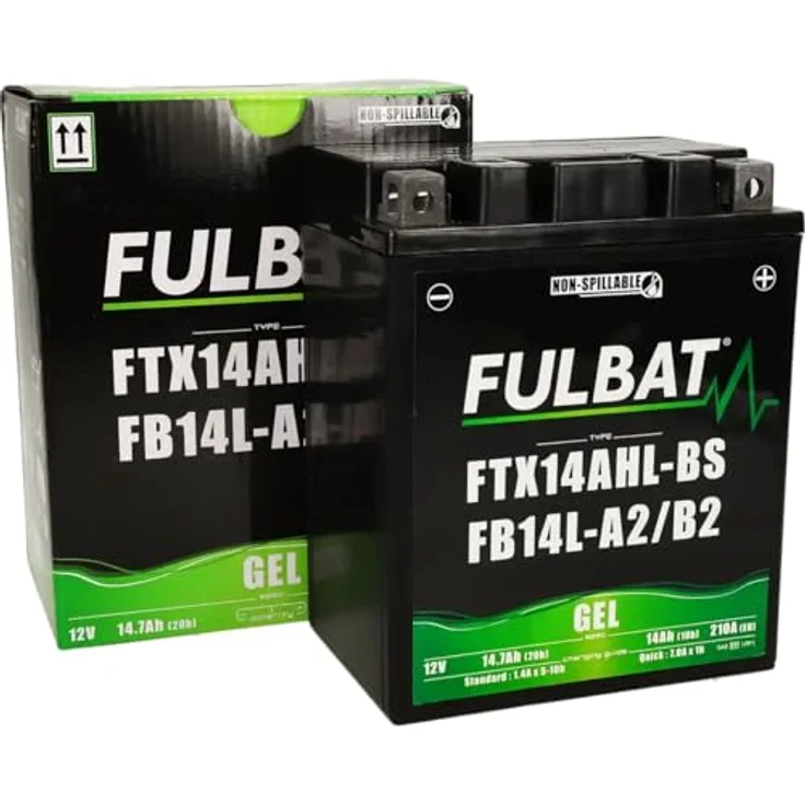 Fulbat FB14L-A2 GEL, wartungsfreie VRLA-Batterie, wasserdicht und für kaltes Wetter geeignet – Bild 2