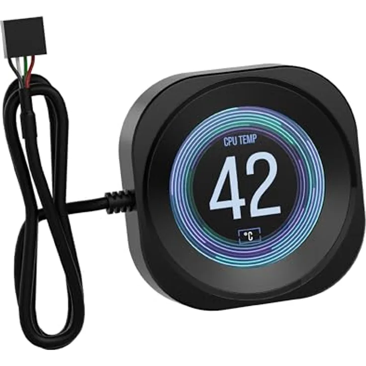 CORSAIR Nautilus RS LCD-Modul, 2,1-Zoll-IPS-LCD-Bildschirm mit 480x480 Auflösung, werkzeuglose Installation, schwarz