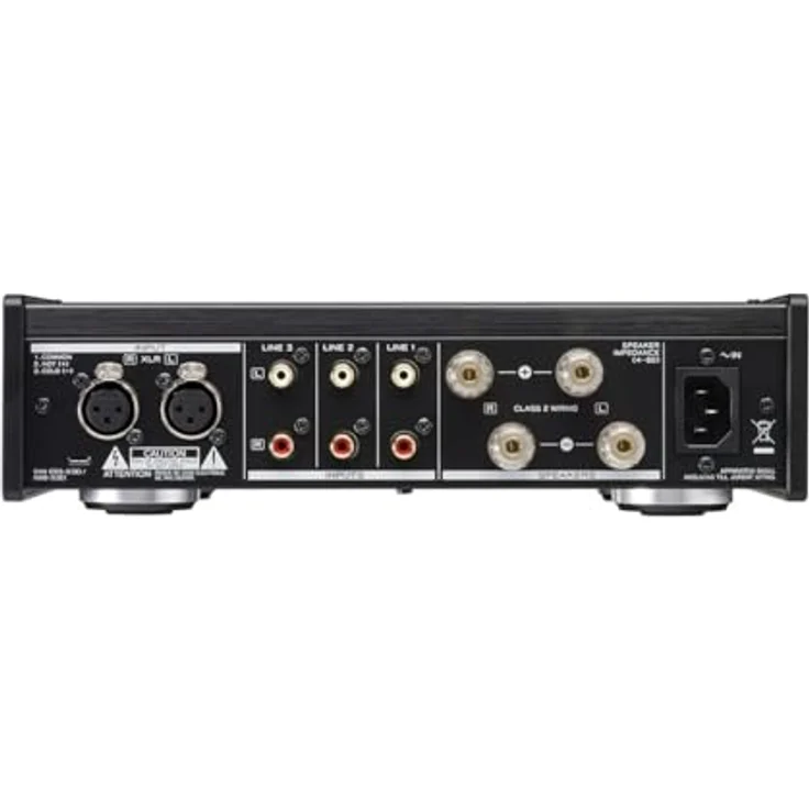 Teac AX-505-B Stereo Vollverstärker (115 Watt je Kanal, Stromsparfunktion, Kopfhörerverstärkerschaltung, Cinch-Eingang) Schwarz – Bild 3