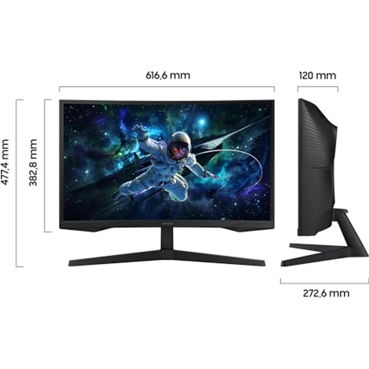 Samsung Odyssey G55C (27“) QHD Gaming Monitor, 27" Schwarz – Bild 3