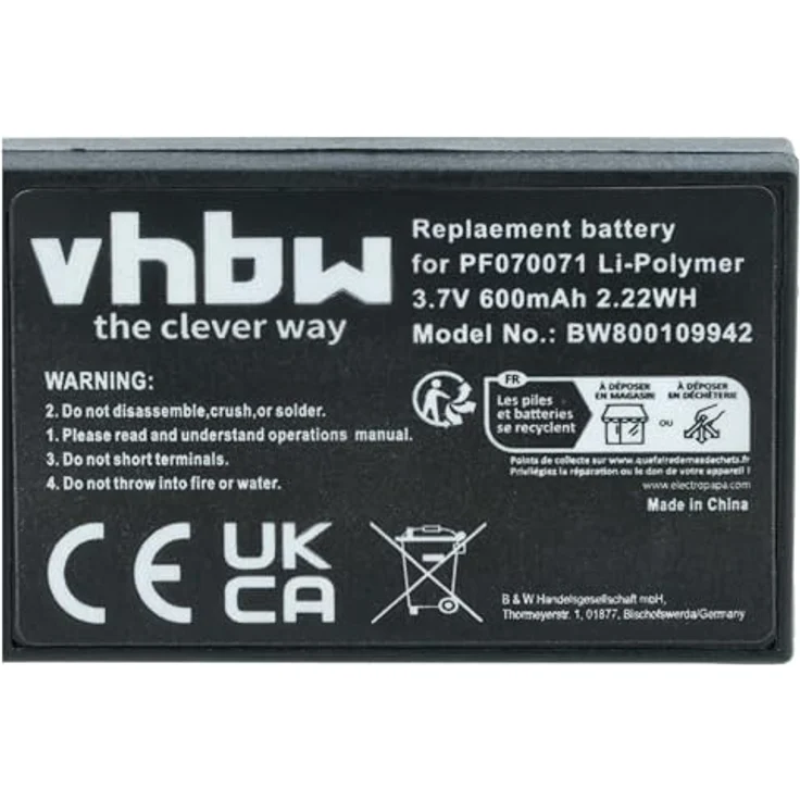 vhbw Li-Polymer Akku 600mAh (3.7V) für Drohne Multicopter Quadrocopter Parrot Mambo, Swing, Jumping Race Tuk-Tuk wie PF070071. – Bild 6