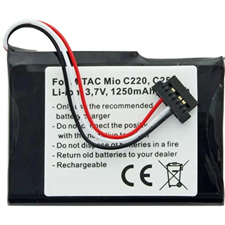 AccuCell Akku kompatibel mit Mitac Mio E4MT081202B12, langlebig und leistungsstark