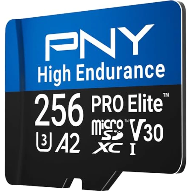 PNY Microsd Pro Elite High (256 GB, microSDXC, U3, UHS-I), Speicherkarte mit bis zu 100 MB/s Lesegeschwindigkeit, schwarz – Bild 2