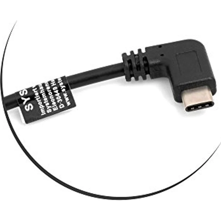 SYSTEM-S USB 3.1 Typ C Kabel Stecker 90° Grad gewinkelt zu Micro USB 2.0 Buchse Datenkabel Ladekabel Adapter Verlängerung (ca. 27 cm) – Bild 3