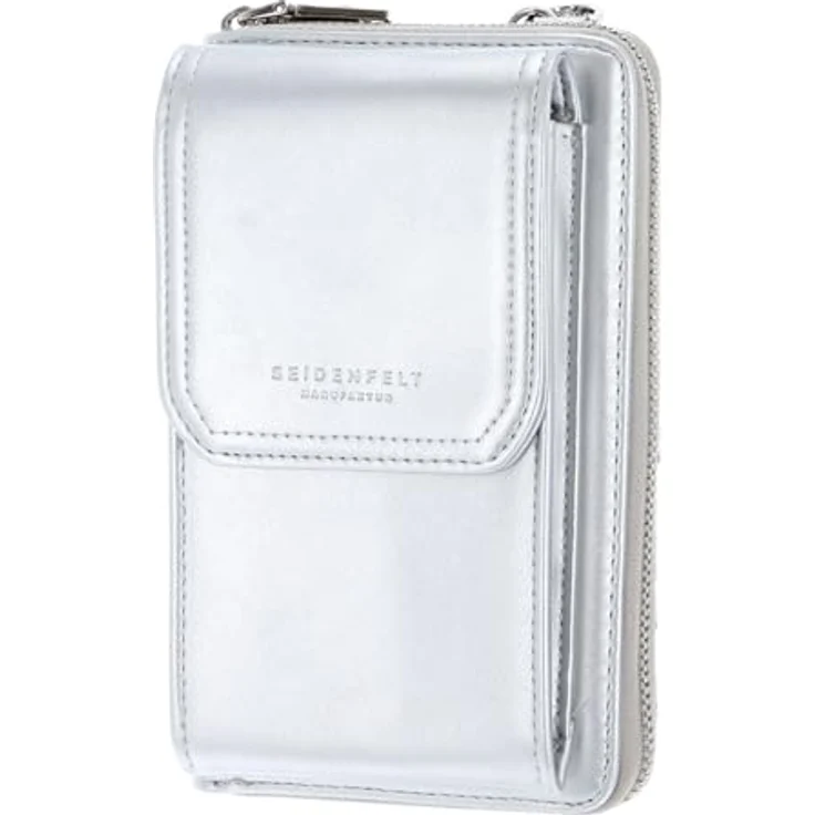 Seidenfelt Sanna Handytasche, silberfarben, 11 cm x 17.5 cm, aus 100% Polyurethan – Bild 2