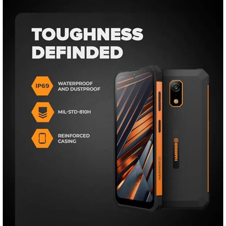 Hammer Iron Va 4GB/64GB 6.5´´ Schwarz - Robustes Smartphone mit großem Akku, IP69-Zertifizierung und Octa-Core-Prozessor – Bild 9