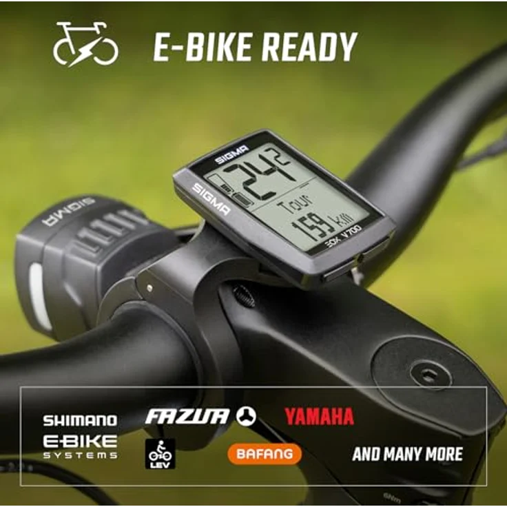 SIGMA EOX View 700, E-Bike Fahrradcomputer mit 2 Zoll Display, wasserdicht, inkl. Over CLAMP Butler, kompatibel mit EOX App – Bild 5