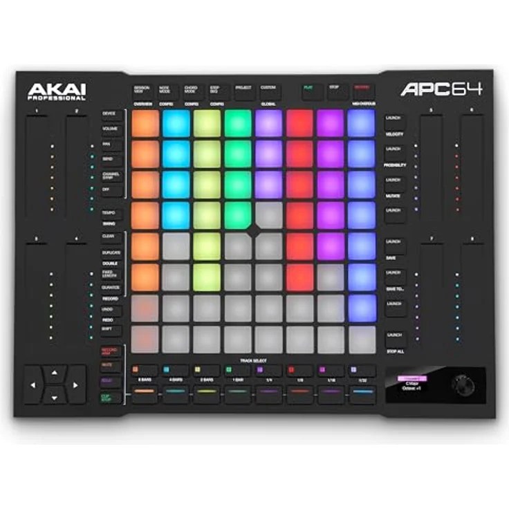 Akai Professional APC64 Ableton MIDI Controller mit 8 Touch Strips, Step Sequencer, 64 anschlagsdynamische RGB-Pads, CV Gates, MIDI In/Out, USB-C – Bild 1