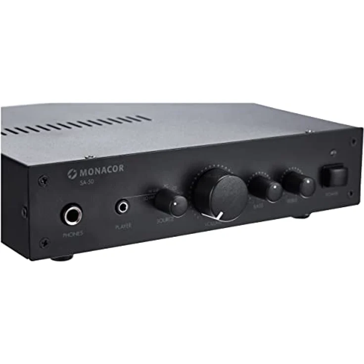 MONACOR SA-50 Kompakter Universal Stereo-Verstärker schwarz – Bild 5