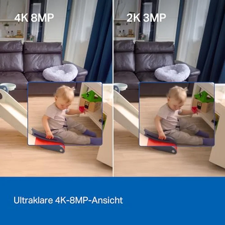 Tapo C260 4K 8MP Überwachungskamera, Innen 360°, KI-Erkennung, physischer Privatsphärenmodus, 18-facher Digitalzoom, Bewegungsverfolgung, zwei-Wege-Audio, microSD-Karte bis 512 GB – Bild 2