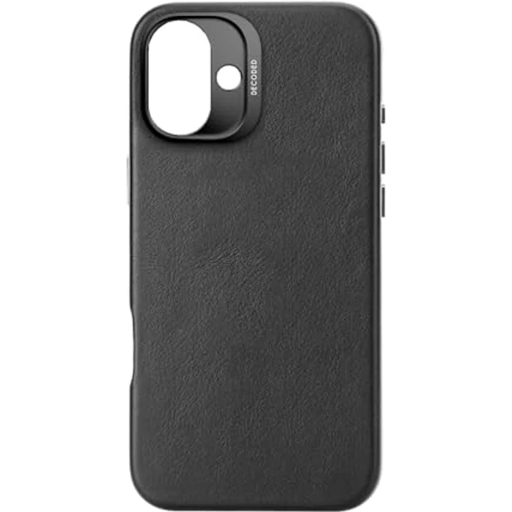 Decoded Lederhülle für iPhone 16 Plus, Echt ECCO Leder Hülle, MagSafe-kompatibel, Stoßfest, Schwarz – Bild 2