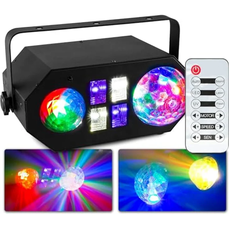 BeamZ LED Wave, Scheinwerfer mit 3 W Hochleistungs-LEDs, Wasserwellen- und UV-Effekt, Schwarz – Bild 2