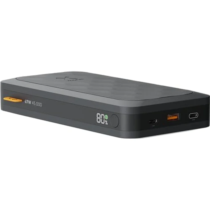 Xtorm 67W Fuel Serie 5 Powerbank 45.000mAh, LED-Anzeige, 2 x USB-C / 1 x USB-A, 100% GRS Material, Sicherheitsfunktionen, Geeignet für Samsung und iPhone, Schwarz – Bild 2