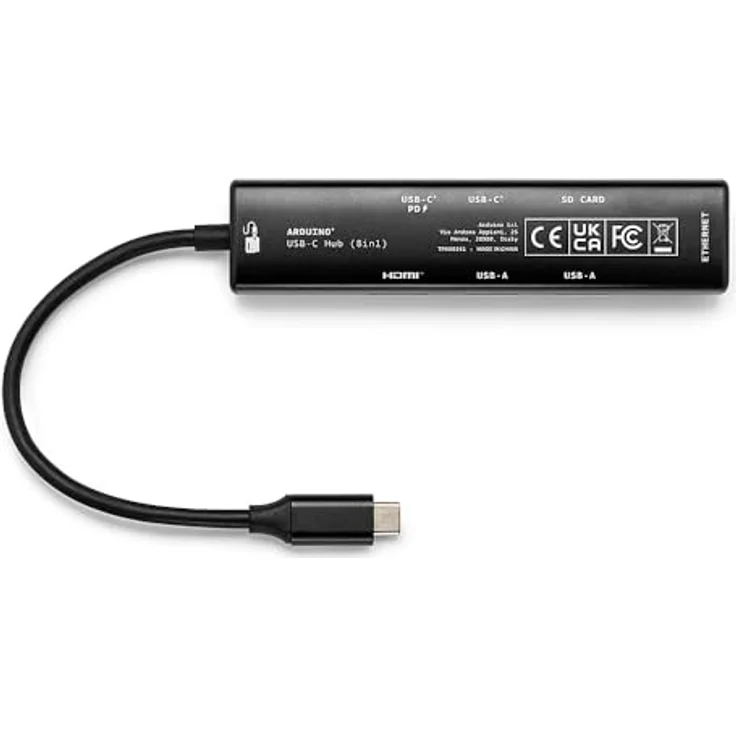 Arduino USB-C Hub (8 in 1) [TPX00241], 4K HDMI, Ethernet, USB-A & USB-C Ports, SD/TF-Kartenleser, 65W Power Pass-Through – Bild 3