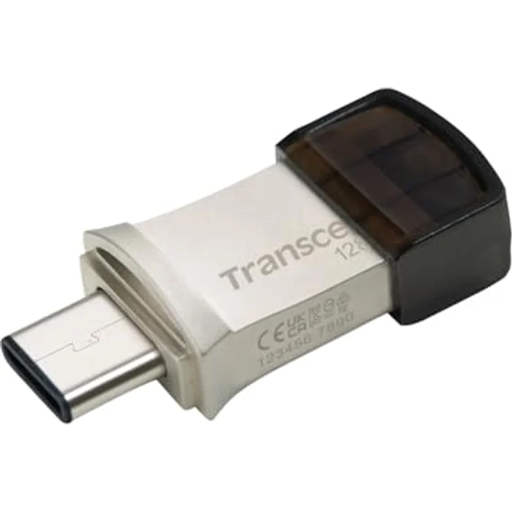 Transcend JetFlash 890 128GB USB3.0 Pen Drive OTG Type A&C Silver – Bild 3
