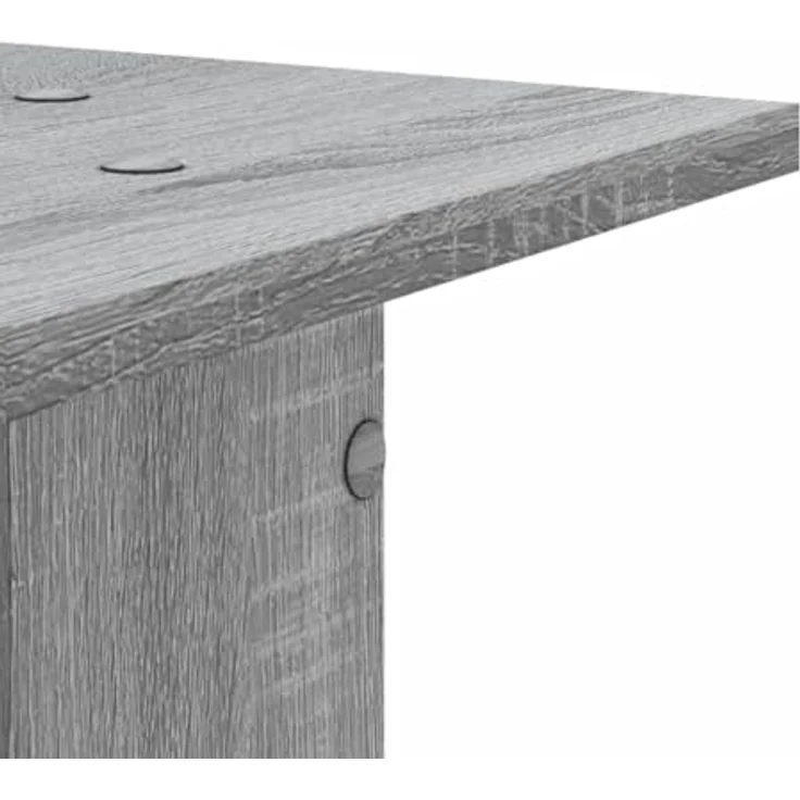 vidaXL Lautsprecherständer 2 STK., Hoher Boxenständer aus Holzwerkstoff in Grau Sonoma, robustes Design mit vergrößerter Ablagefläche und hohlem Innenraum für verbesserten Klang – Bild 4