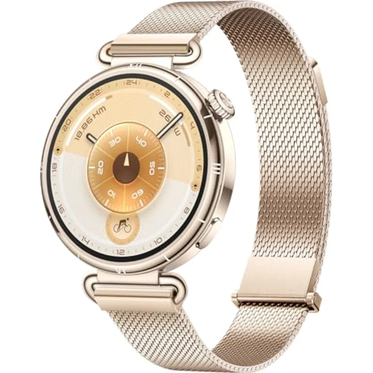 Huawei Watch GT 6, 41mm Smartwatch in Gold mit goldenem Armband – Bild 1