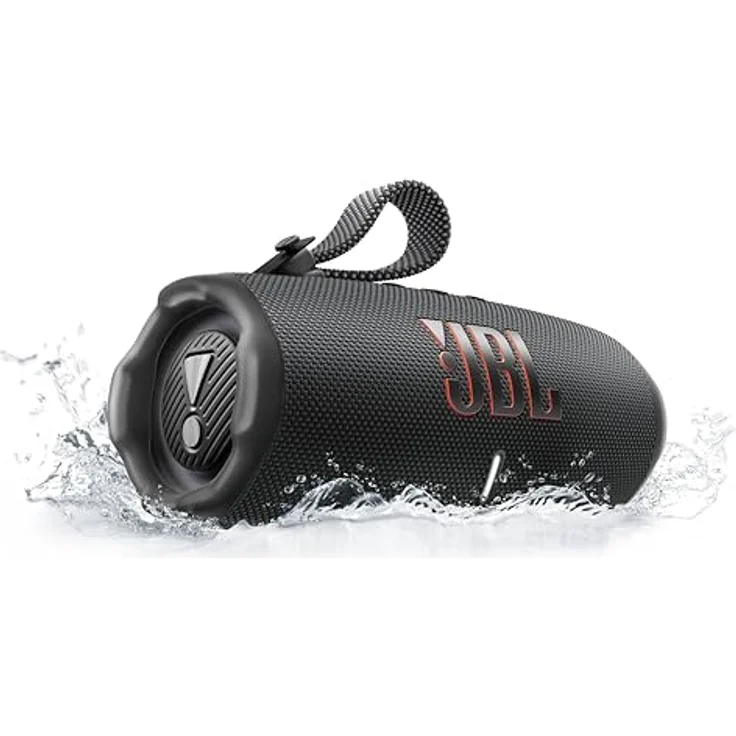 JBL Charge 6, tragbarer Bluetooth-Lautsprecher, 28 Stunden Akkulaufzeit, IP68 wasserdicht, Staub- und stoßfest, Pro Sound mit AI Sound Boost, Auracast Multi-Speaker, Schwarz – Bild 1