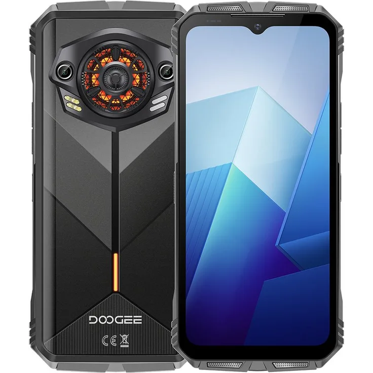 DOOGEE S punk Smartphone, 16 GB RAM, 256 GB ROM, 10800 mAh Akku, 50 MP AI-Kamera, schwarz
