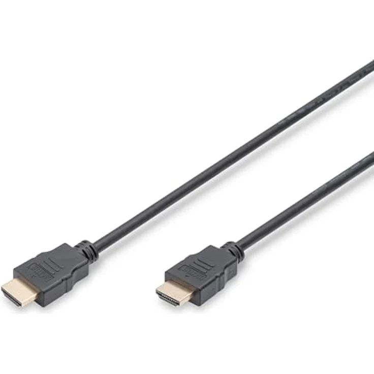 ASSMANN HDMI Anschlusskabel High Speed with Ethernet TYP A St-St 1.4 AWG32 vergoldet 2xgeschirmt schwarz-grau 5,0m – Bild 2