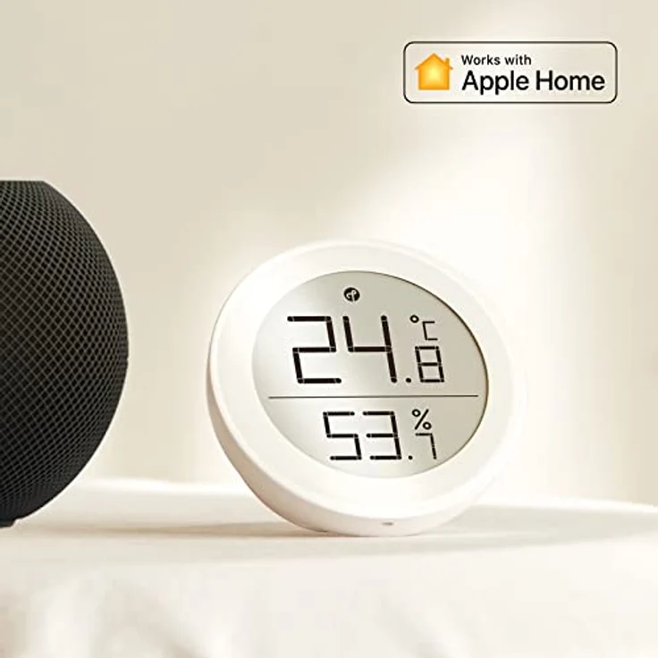 Qingping Thermometer Hygrometer Sensor funktioniert mit HomeKit (funktioniert nur mit iOS) über Thread oder Bluetooth, kabellosem Innentemperatur- und Feuchtigkeitsmonitor mit E-Ink-Display – Bild 2
