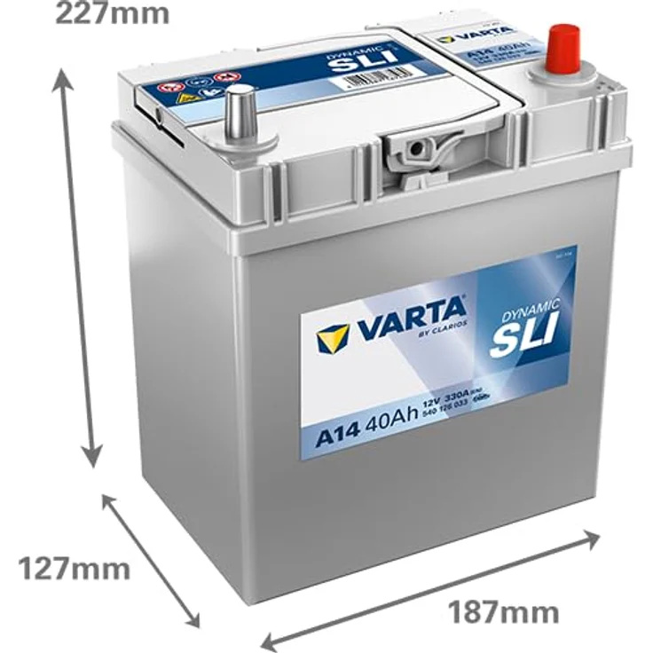 Varta A14 Blue Dynamic, Starterbatterie 12V / 40Ah / 330A, wartungsfrei, Pluspol rechts – Bild 4