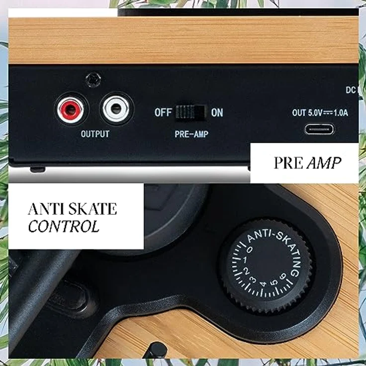 House of Marley Stir it Up Lux – Bluetooth-Plattenspieler, nachhaltiger Vinyl-Player, recycelte Materialien, elliptischer Tonabnehmer Audio-Technica 95E, überragender Klang und Tracking-Fähigkeit – Bild 5