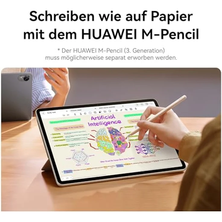 HUAWEI MatePad 11,5″S PaperMatte Edition Tablet + Tastatur, 8GB+256GB, Abnehmbare Tastatur, 2,8K FullView Display, 144 Hz hohe Bildwiederholfrequenz, 8800 mAh Akku, Wi-Fi, Bluetooth, Space Gray – Bild 3